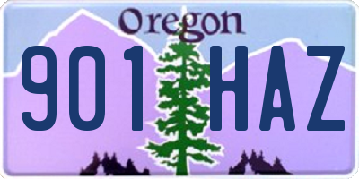 OR license plate 901HAZ