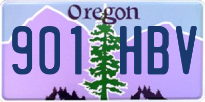 OR license plate 901HBV