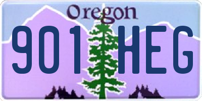OR license plate 901HEG