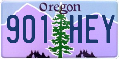 OR license plate 901HEY