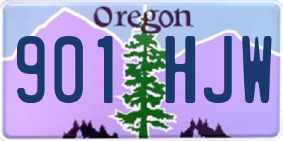 OR license plate 901HJW