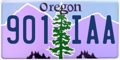 OR license plate 901IAA