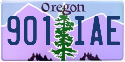 OR license plate 901IAE