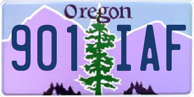 OR license plate 901IAF