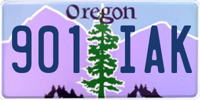 OR license plate 901IAK