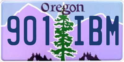 OR license plate 901IBM