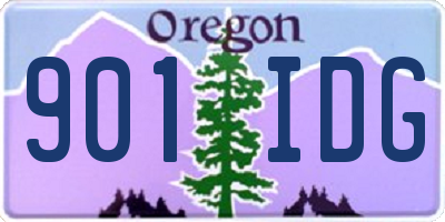 OR license plate 901IDG