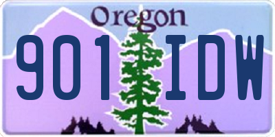 OR license plate 901IDW