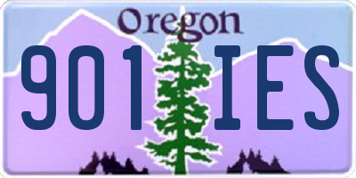 OR license plate 901IES