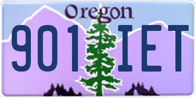 OR license plate 901IET