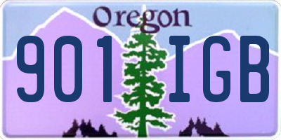 OR license plate 901IGB