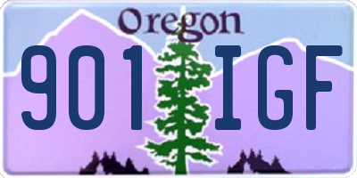OR license plate 901IGF