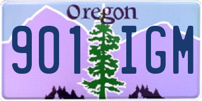 OR license plate 901IGM