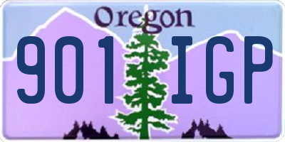 OR license plate 901IGP