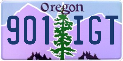 OR license plate 901IGT