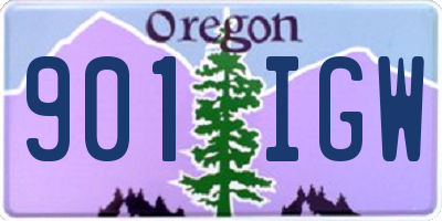 OR license plate 901IGW