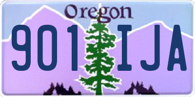 OR license plate 901IJA