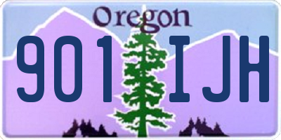 OR license plate 901IJH