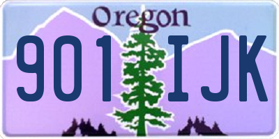 OR license plate 901IJK