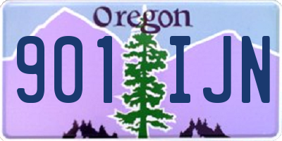 OR license plate 901IJN