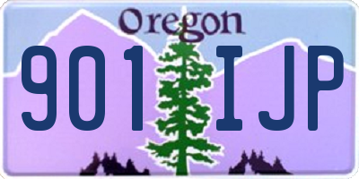 OR license plate 901IJP