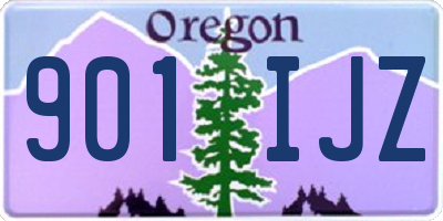 OR license plate 901IJZ