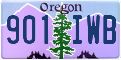 OR license plate 901IWB