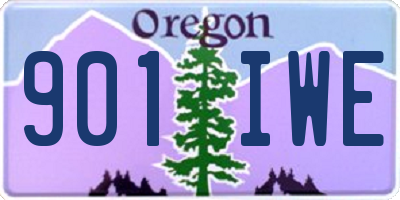 OR license plate 901IWE