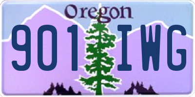 OR license plate 901IWG