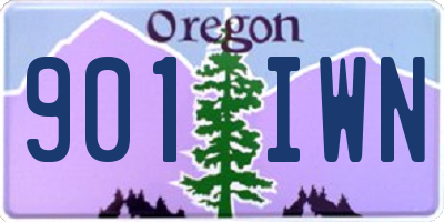OR license plate 901IWN