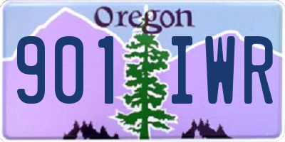 OR license plate 901IWR