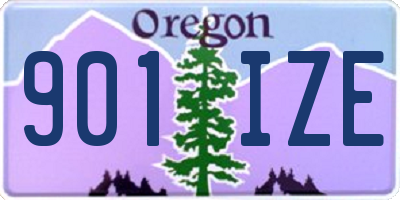 OR license plate 901IZE