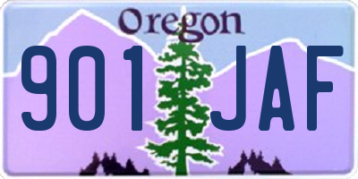 OR license plate 901JAF