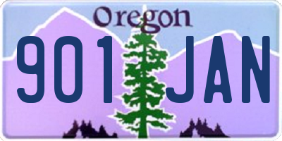 OR license plate 901JAN