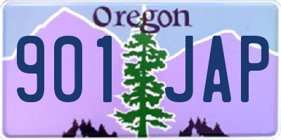 OR license plate 901JAP