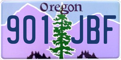 OR license plate 901JBF
