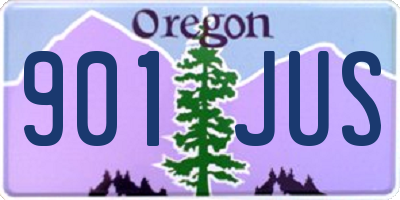 OR license plate 901JUS