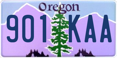 OR license plate 901KAA
