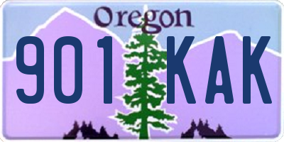 OR license plate 901KAK