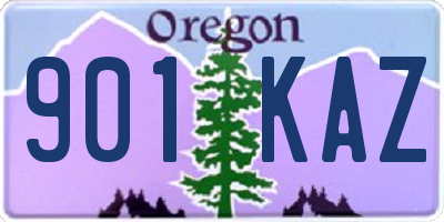 OR license plate 901KAZ