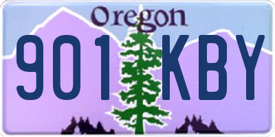 OR license plate 901KBY