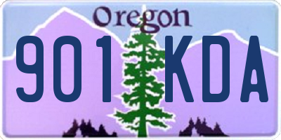 OR license plate 901KDA