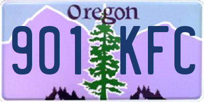 OR license plate 901KFC
