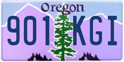 OR license plate 901KGI