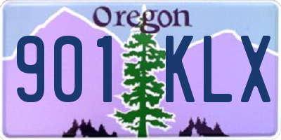 OR license plate 901KLX