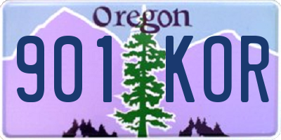 OR license plate 901KOR