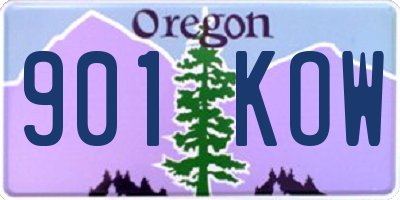 OR license plate 901KOW