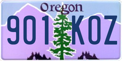 OR license plate 901KOZ