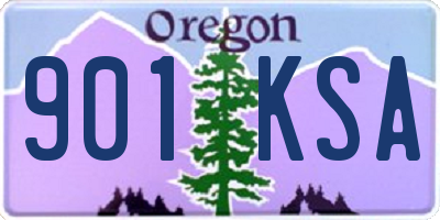 OR license plate 901KSA