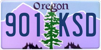 OR license plate 901KSD